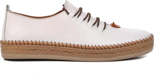 394163 Beyaz Hakiki Deri Kadın Günlük Ayakkabı