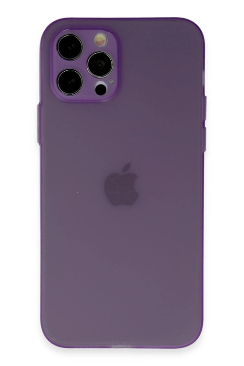 RDBYDN iPhone 12 Pro Kılıf Silikon - (113011) Koyu Mor