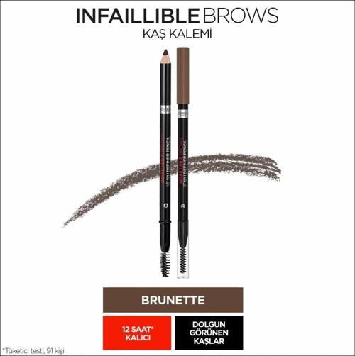 L'Oreal Paris Infaillible Brows Kaş Kalemi 03 Brunette - Siyah