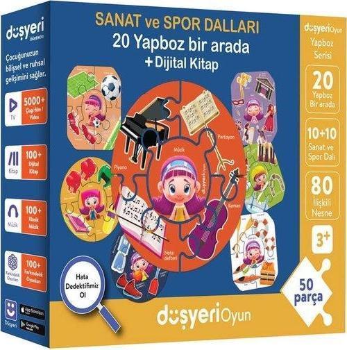 Sanat ve Spor Dalları 20 Adet Puzzle