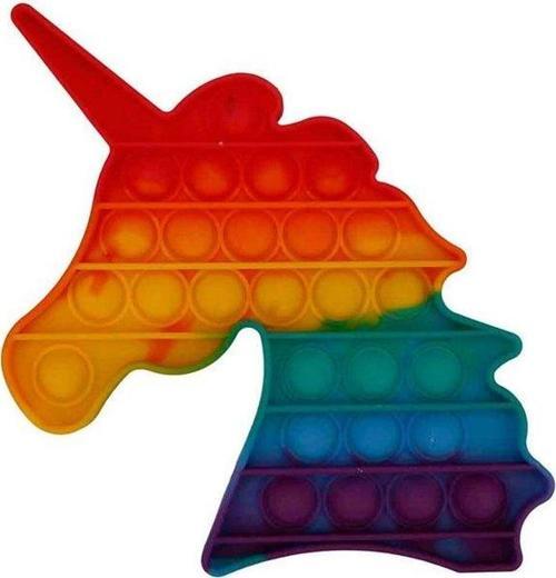 Bubble Duyusal Oyuncak Özel Pop Unicorn Gökkuşağı Renkli