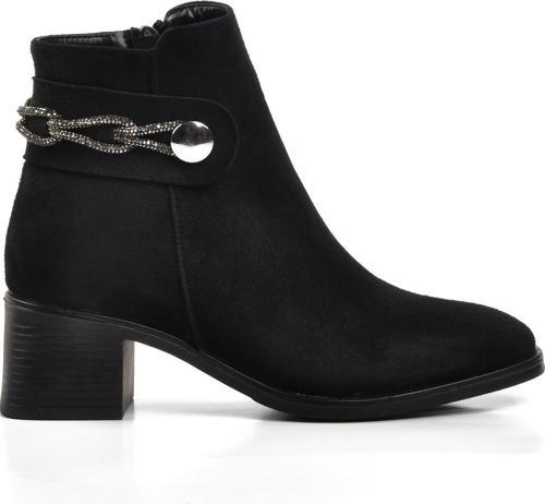 417534 Siyah Süet İçi Polarlı Kadın Topuklu Bot