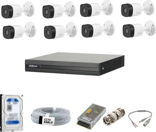 8 Kameralı Dış Ortam Güvenlik Kamera Seti 2 Tb Hdd