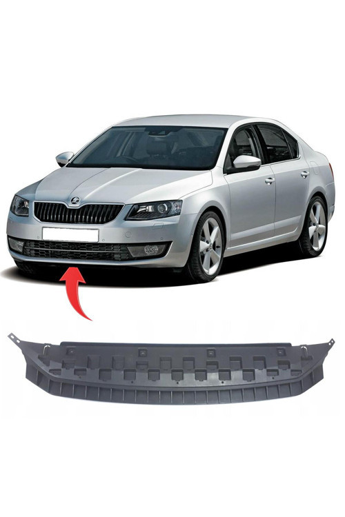 Skoda Octavia Ön Tampon Spoyleri Saten Siyah 2013-2017 5E0807611