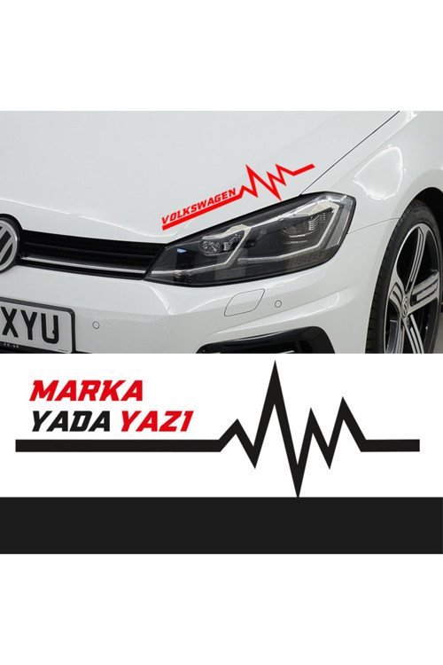 40 X 14 Cm Nabız Atışı Istediğiniz Yazı-marka Araba Sticker