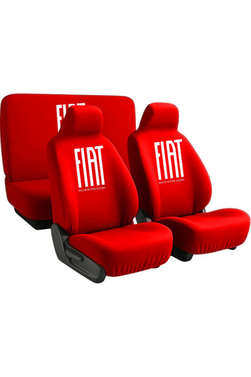 Terletmeyen penye kumaşlı oto koltuk kılıfı Fiat Talento ile uyumlu ve kolayca uygulanabilir Kırmızı