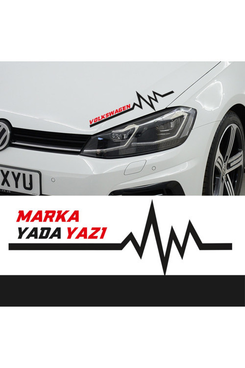 30 X 11 Cm Nabız Atışı Istediğiniz Yazı-marka Araba Sticker