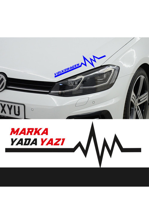 30 X 11 Cm Nabız Atışı Istediğiniz Yazı-marka Araba Sticker