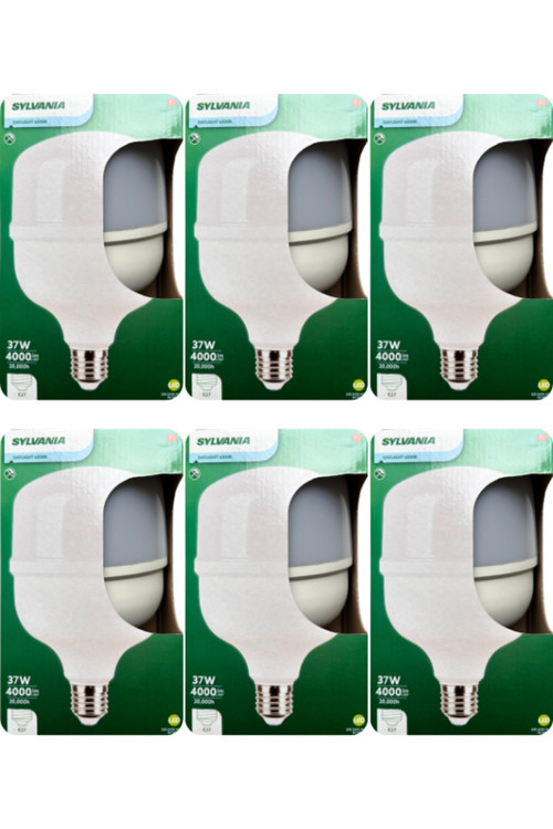 (6 Adet) Sylvania 37W 6500K (Beyaz Işık) E27 Duylu (Kalın Duy) Torch Led Ampul