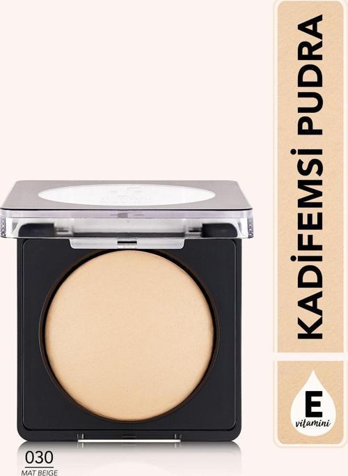 Yoğun Pigmentli Fırınlanmış Mat Pudra (Soğuk Alt Ton) - Baked Powder - 030 Mat Beige - 8682536053570