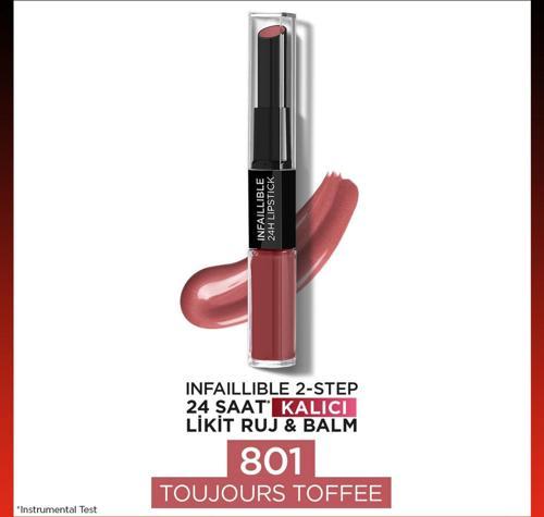 Infaillible 2-Step 24 Saat Kalıcı Likit Ruj & Balm - 801 Toujours Toffee