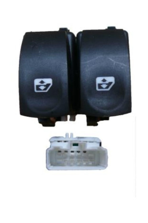 Renault Megane 2 2003-2008 Sol Çiftli Cam Anahtarı Beyaz Soketli