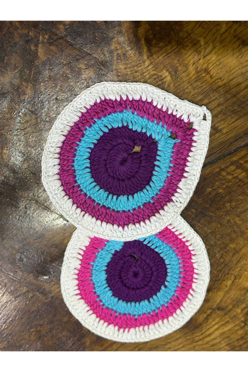 2 Adet Örme Göz Arma Dikiş Aplike 14x11 Cm