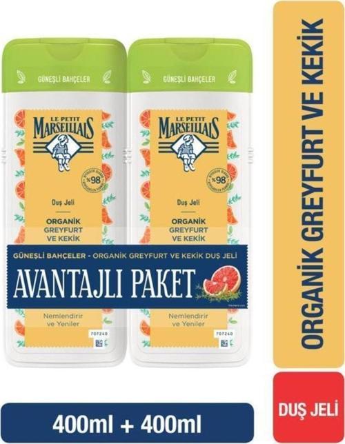 Organik Greyfurt Ve Kekik Duş Jeli 400 Ml X 2 Adet