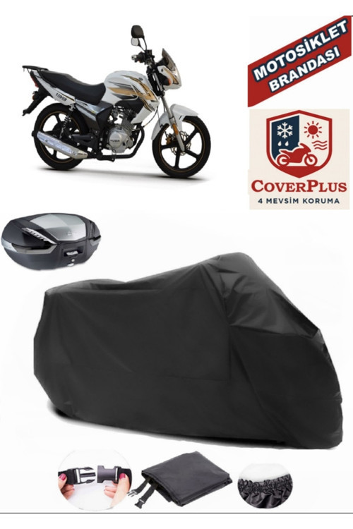 Siyah Kuba KH150-12D Motosiklet Brandası Arka Çanta Uyumlu,Lastikli,Bağlantı Tokalı