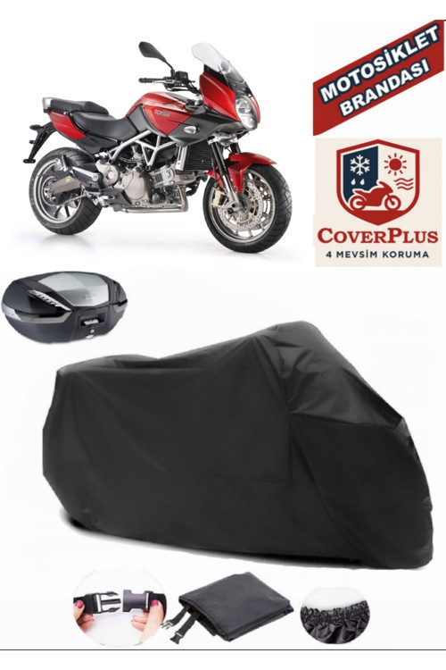 Siyah Aprilia Mana 850 GT ABS Motosiklet Brandası Arka Çanta Uyumlu,Lastikli,Bağlantı Tokalı