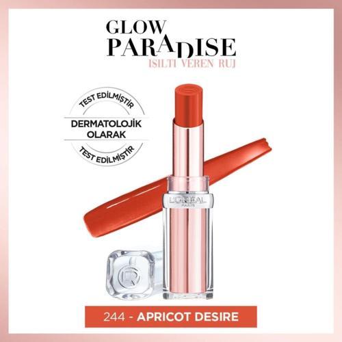Glow Paradise Balm-in-Lipstick - Işıltı Veren Ruj 244 Apricot Desire