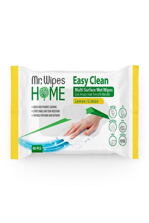 Mr. Wipes Easy Clean Yüzey Temizleme Mendılı Limon Kokulu 40PCS