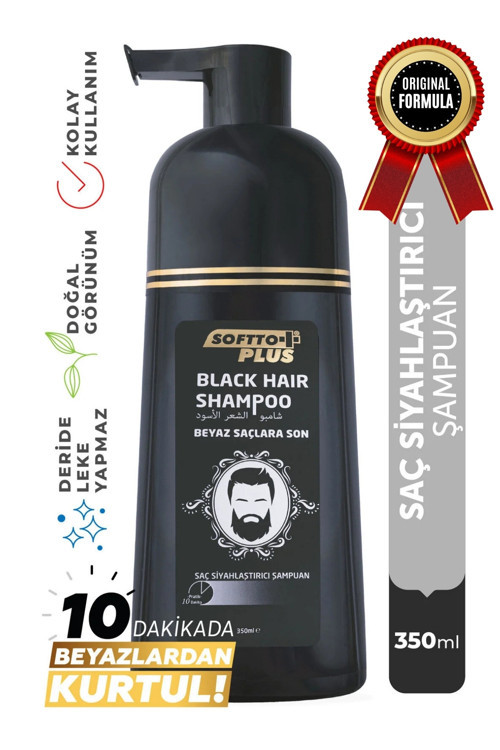 Saç Siyahlaştırıcı Şampuan Beyaz Saç Kapatıcı Doğal Görünüm Anında Etki 350 ml