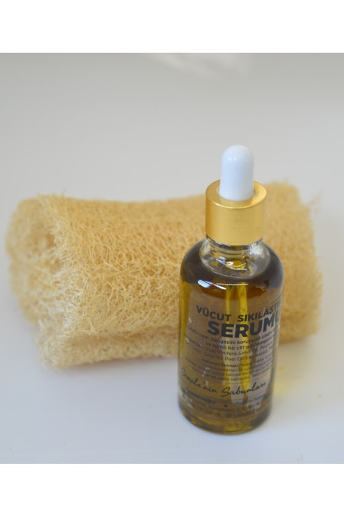 vücut sıkılaştırıcı serum ve doğal kabak lifi seti