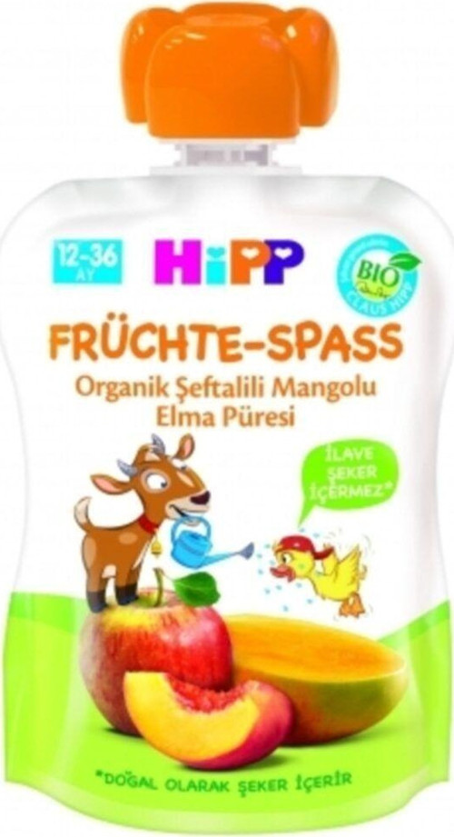 Happy Organik Şeftalili Mangolu Elma Püresi 100Gr