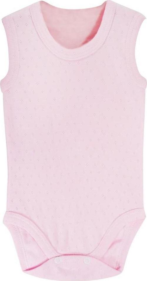 Jakarlı Askılı Badi (Body) - Pembe 9-12 Ay