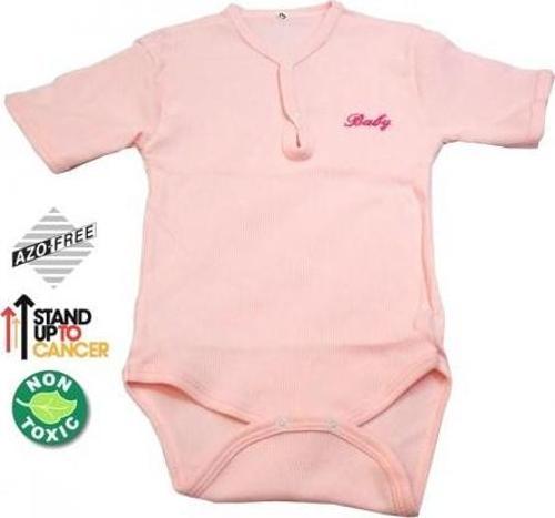 Yarım Kol Kaşkorse Badi (Body) - Pembe  12-18 Ay