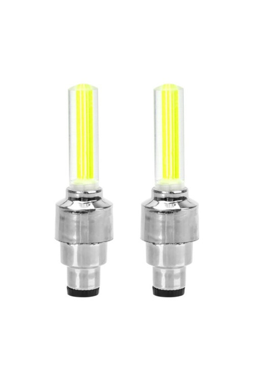 1 Çift Led Işıklı Hareket Sensörlü Sarı Işıklı Sibop Kapağı Lambası Araba Bisiklet Motosiklet