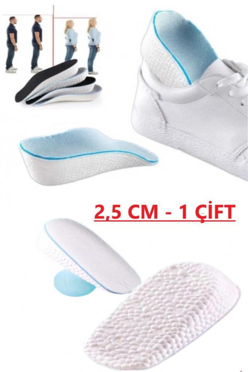 2.5 Cm Erkek için Gizli Topuk Boy Uzatan Tabanlık Topuk Yükseltici Topuk Yastığı Ortopedik Platform