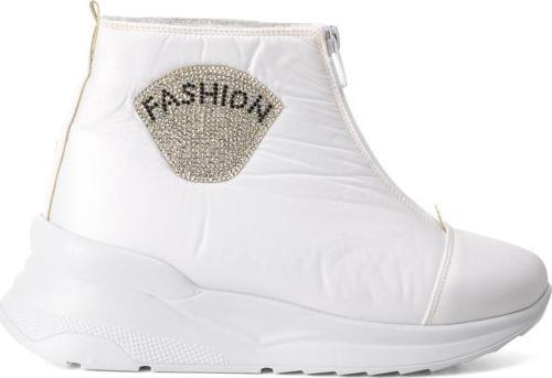 844 Beyaz İçi Kürklü Su İtici Kadın Kar Botu