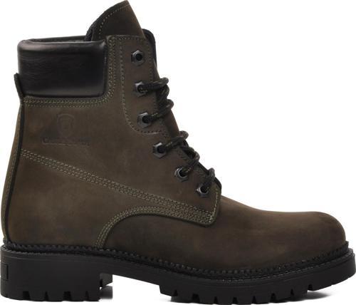 90001-9 Haki İçi Polarlı Hakiki Deri Unisex Bot