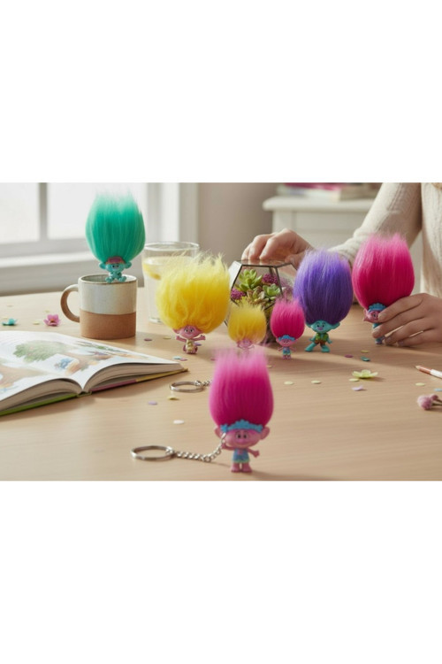 Trolls Band Together Sürpriz Figür - 1 adet çantaya takılabilen sürpriz troll figür