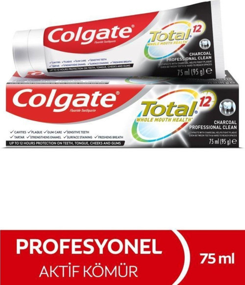 Total Profesyonel Aktif Kömür Nane Aromalı Diş Macunu 75 Ml