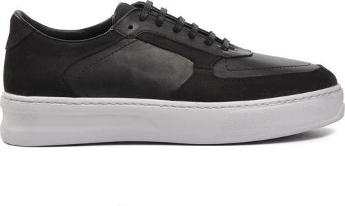 Cosmo-55 Siyah-Siyah Nubuk Hakiki Deri Erkek Casual Ayakkabı