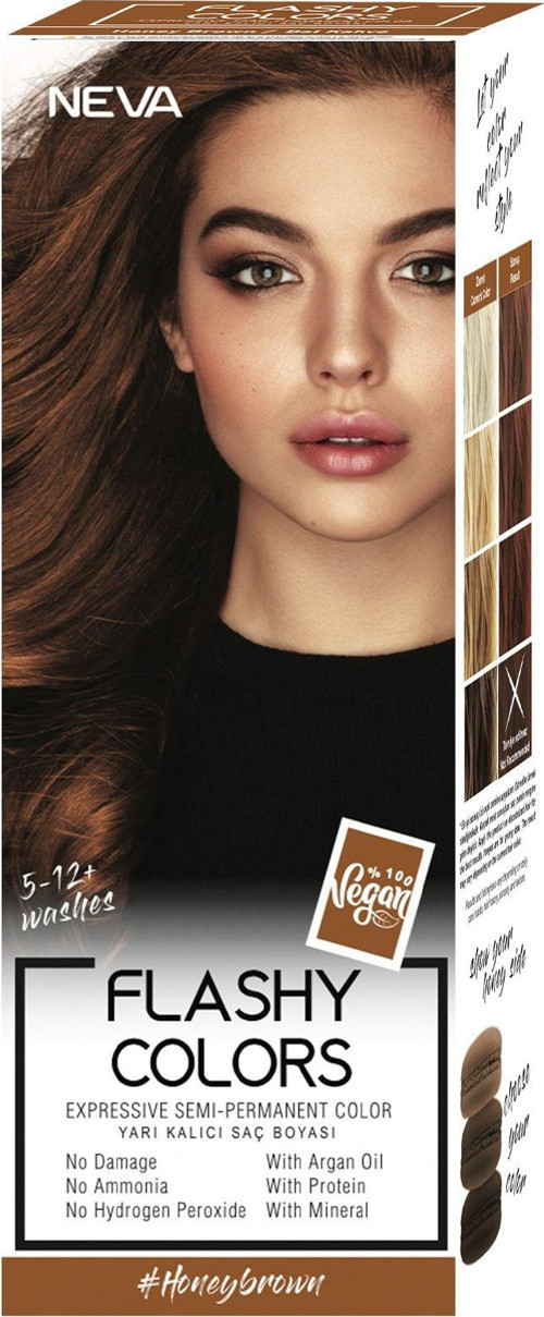 Flashy Colors Yarı Kalıcı Saç Boyası Honey Brown / Bal Kahve 100 Ml
