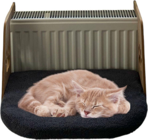 Kalorifer Petek Radyatöre Kolay Asılabilen Kedi Yatağı Siyah