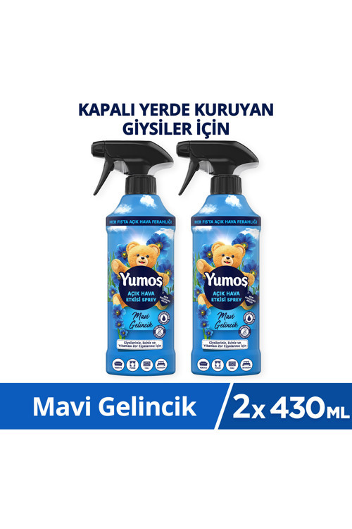 Açık Hava Etkisi Sprey Yıkanması Zor Eşyalar İçin Giysi Spreyi Mavi Gelincik 430 Ml x2