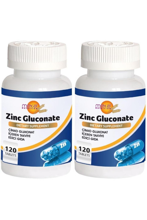 Zinc Gluconate 2x120 Tablet Çinko Glukonat