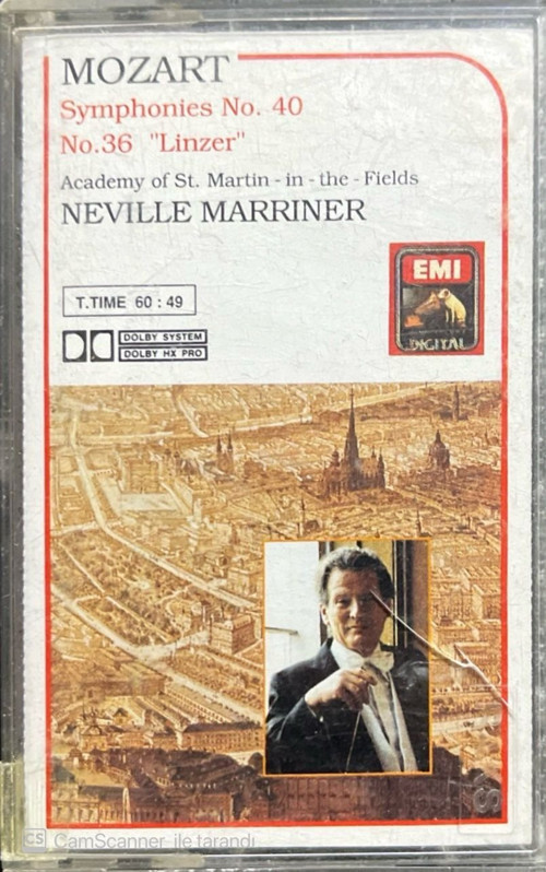 (Plak Değildir KASET tir) Neville Marriner Mozart Sympnois No.40 Classic Kaset