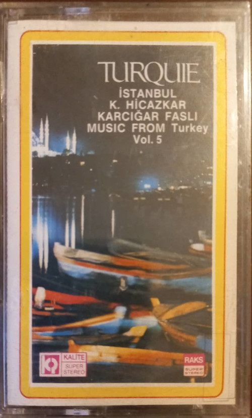 (Plak Değildir KASET tir) Kürdili Hicaskar - Karcığar Faslı Music From Türkey Vol. 5 Açılmamış Jelatininde Kaset