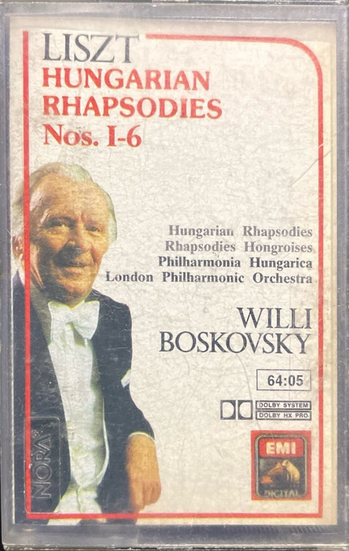 (Plak Değildir KASET tir) Kaset Liszt Hungarian Rhapsodies Nos.1-6 Kaset