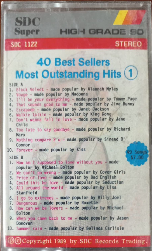 (Plak Değildir KASET tir) 40 Best Sellers Most Outstanding Hits 1 Kaset