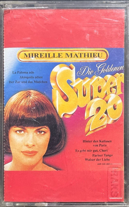 (Plak Değildir KASET tir) Kaset Mireille Mathieu Super 20 Kaset