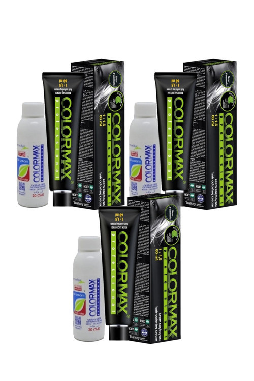 SPS051 Nouveau 2025/08.34 Açık Karamel 60 Ml 3 Adet Saç Boyası + 3 Adet 90 Ml Oksidan Set