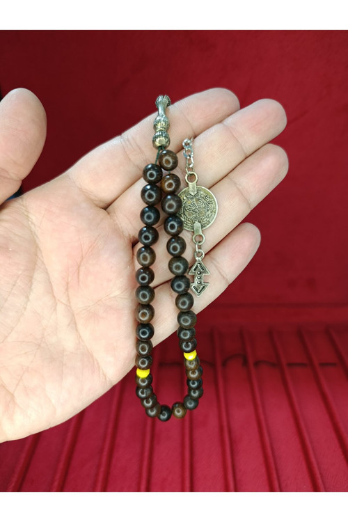 SANDAL AĞACI TESBİH KÜRE KESİM KAHVERENGİ 8MM T-806