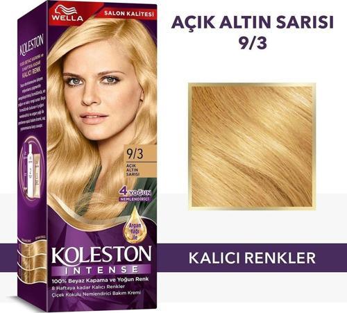 Intense Saç Boyası 9/3 Açık Altın Sarısı - Salon Kalitesi