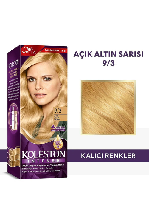 Intense Saç Boyası 9/3 Açık Altın Sarısı - Salon Kalitesi