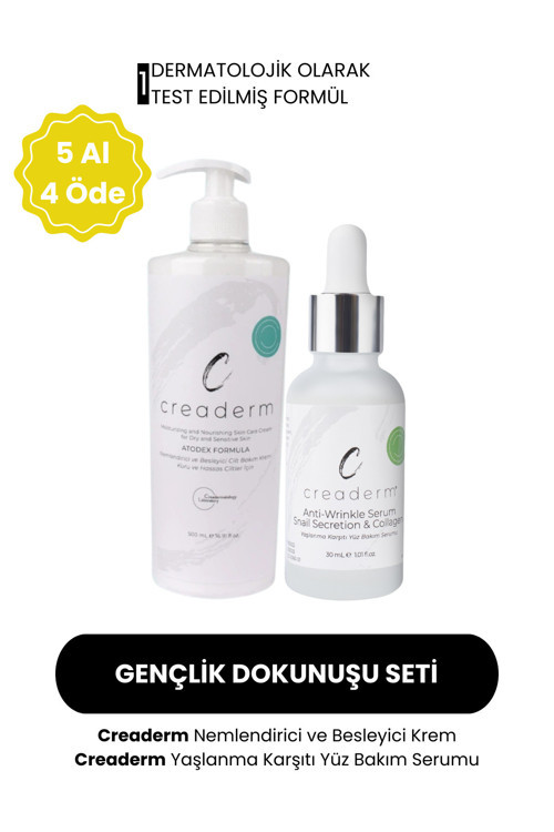 Yaşlanma Karşıtı Yüz Bakım Serumu & Atodex Kuru Ve Hassas Ciltler Için Nemlendirici