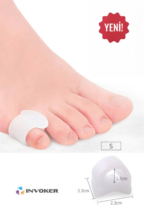Silikon Makaralı Ayak Serçe Parmak Koruyucu Kemik Düzeltici Halluks Valgus Parmak Arası S