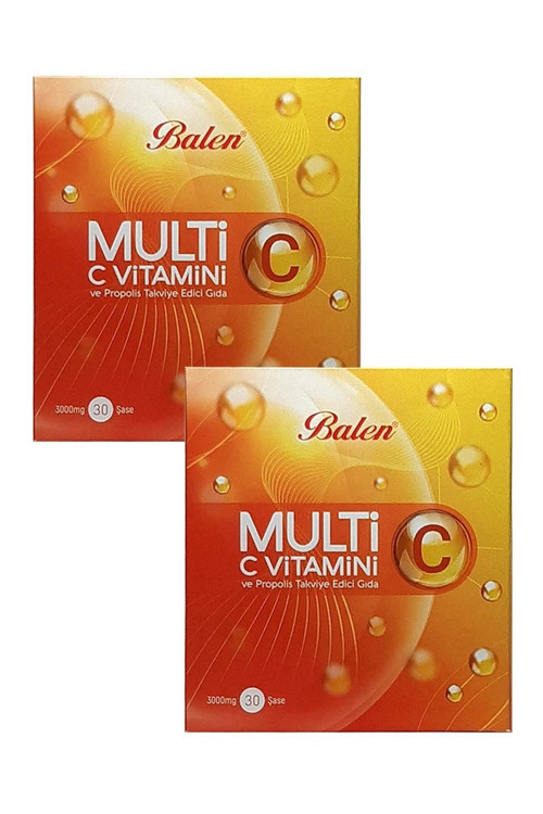 2 Kutu Multi C Vitamini Ve Propolis Takviye Edici Gıda 30 Şase